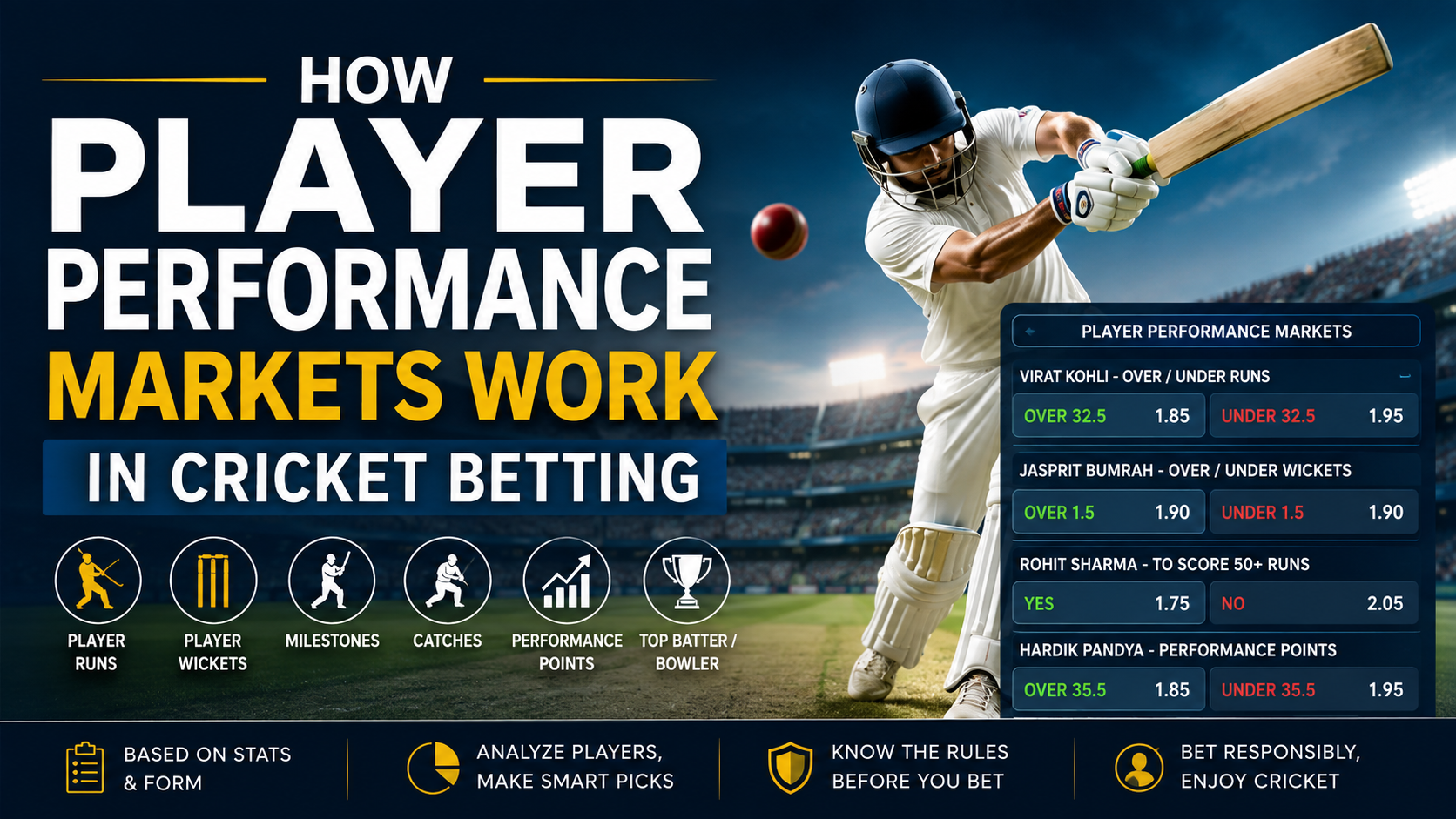 Player performance markets in cricket betting