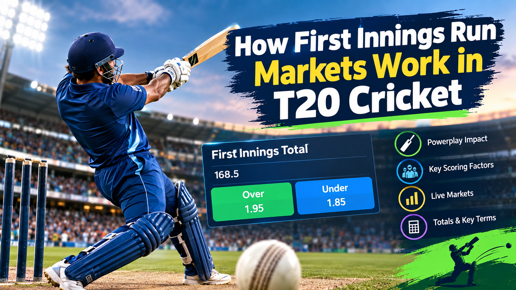 First innings runs betting in T20 cricket