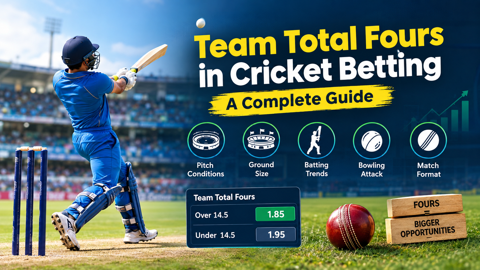 Team Total Fours market in Cricket Betting